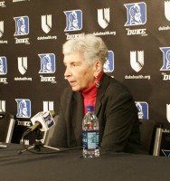 Coach Yow expounds on the awful timing of the Lucy Ellison season-ending injury (2008 post game) -  - 