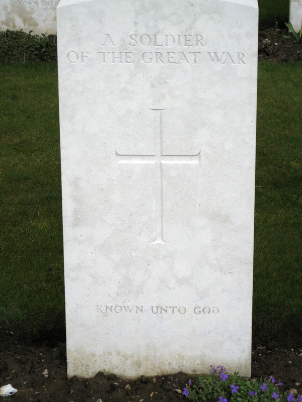 Headstone of A Soldier of the Great War - Known Unto God, Canadian Cemetery #2 - Vimy Ridge