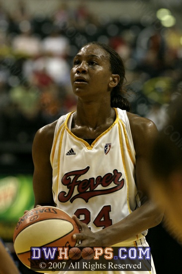 Tamika Catchings on the line, draining two to break an 8-8 tie