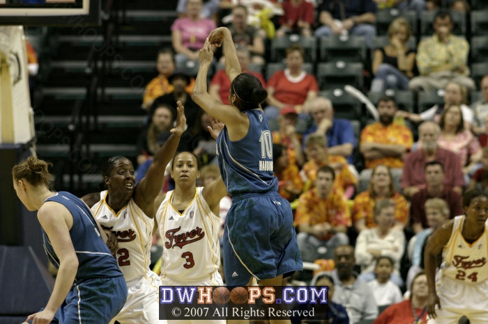 Lindsey's first WNBA 3 point attempt didn't drop