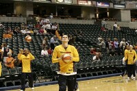  - Alison Bales in pregame warmups