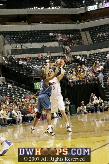 Alison looks to pass inside during a cold streak for the Fever