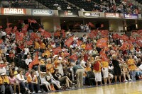  - Fever fans were great, displaying enthusiasm and their giveaway flags.